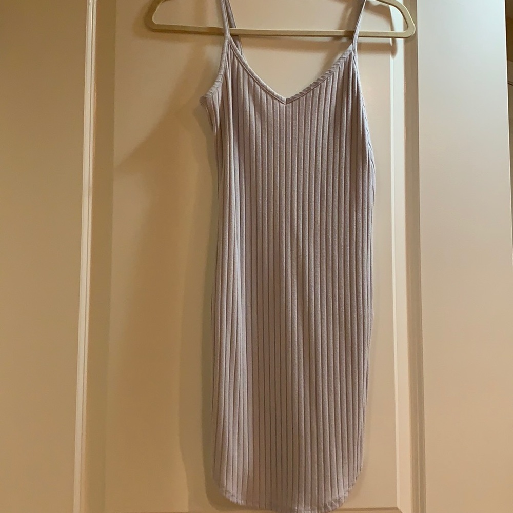 Light Gray ribbed dress